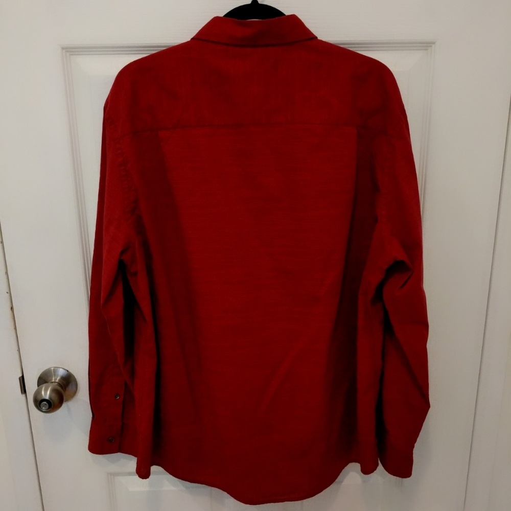 Alfani Casual Button Up Shirt - Red - XL - Picture 2 of 7